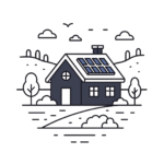 Instalación de paneles solares en casa en el sur de Chile