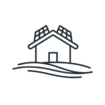 Técnico instalando paneles solares en techo residencial con herramientas de seguridad